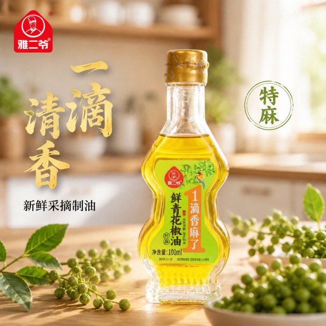 使用电商主图技能生成2张比例1:1的电商主图，适配平台为淘宝/天猫，商品为「图片1」「图片1」，商品卖点为一滴清香，新鲜采摘制油，预览效果