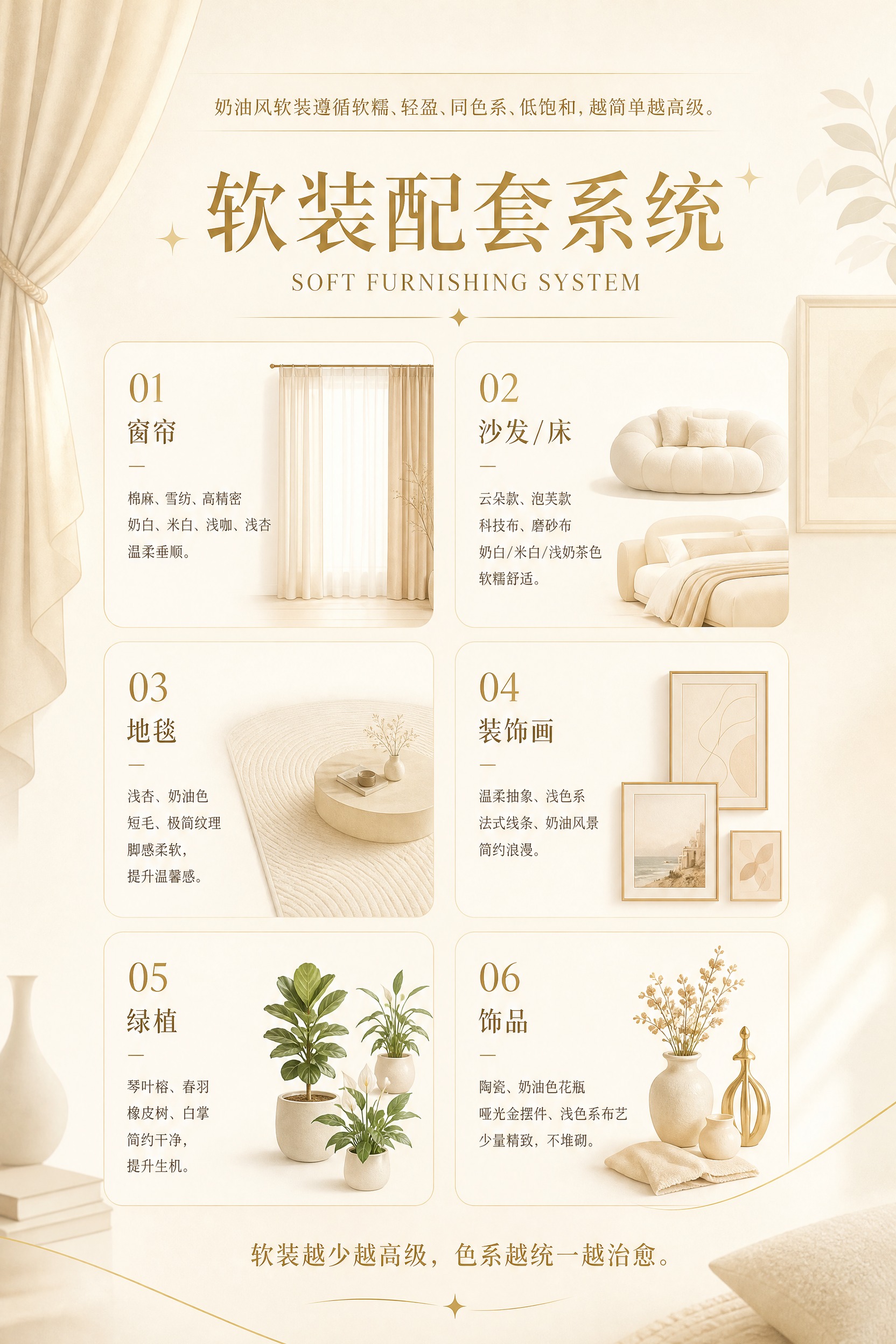画册内页设计，竖版20cm*30cm，金黄色调，奶油风全屋定制… - 图片创意预览