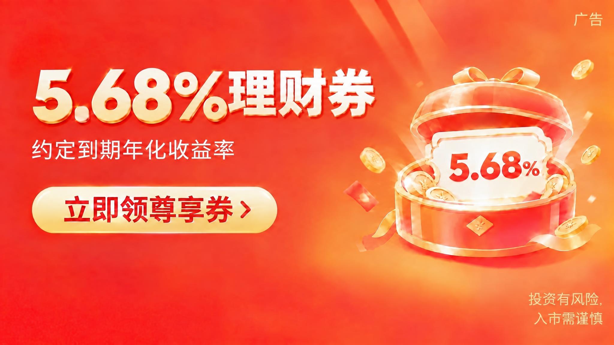 将第一行大标题中的"收益率"三个字改为"理财券"，即"5.68… - 图片创意预览