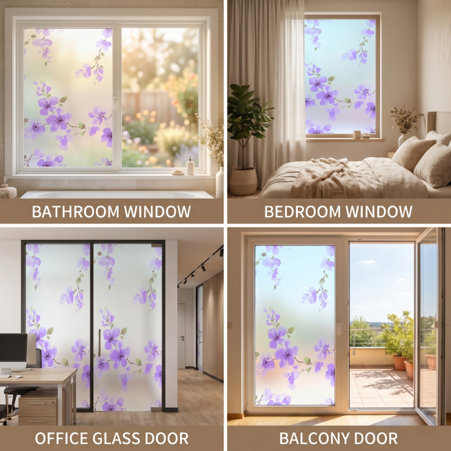 [主图 4] Multi-scenario application display of electrostatic frosted glass window film. Keep the origi预览效果