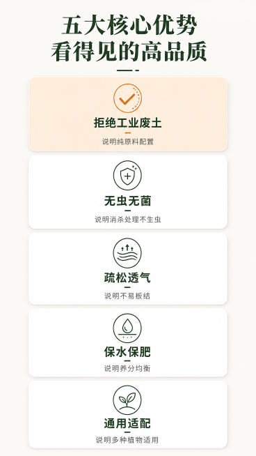[第2屏 高端版] 核心卖点差异五宫格展示屏，突出本产品与劣质产品的差异。
[氛围/风格] 高端卡片式设计，简约干净，低饱和度配色，高级通透质感。
[元素布局] 顶部主标题区域，下方纵向排列五张圆角卡预览效果
