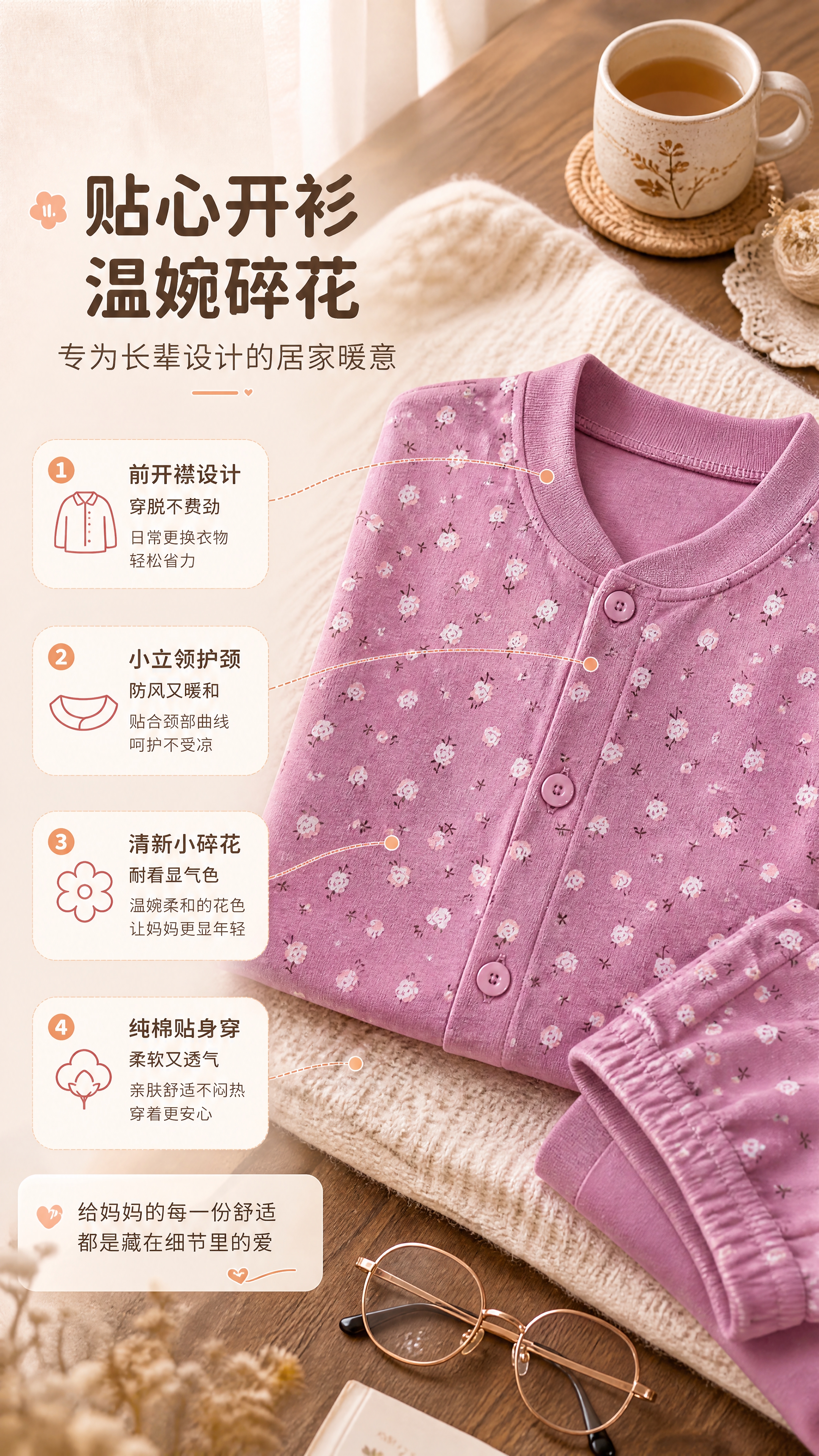 [商品] 使用【图11】豆沙紫色开衫秋衣秋裤套装+【图1】领口… - 图片创意预览