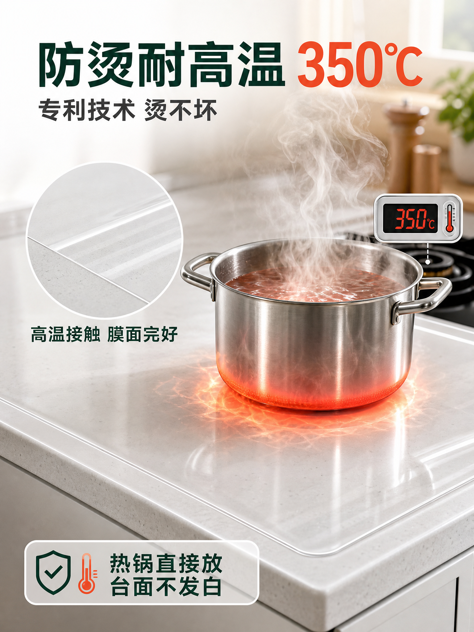 [主图-2] 防烫耐高温350℃核心卖点证明，用视觉化方式展示… - 图片创意预览