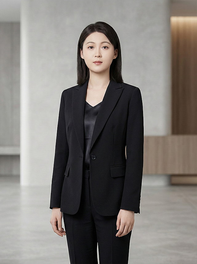 根据人物面部特征生成全身职业照片，风格要高级