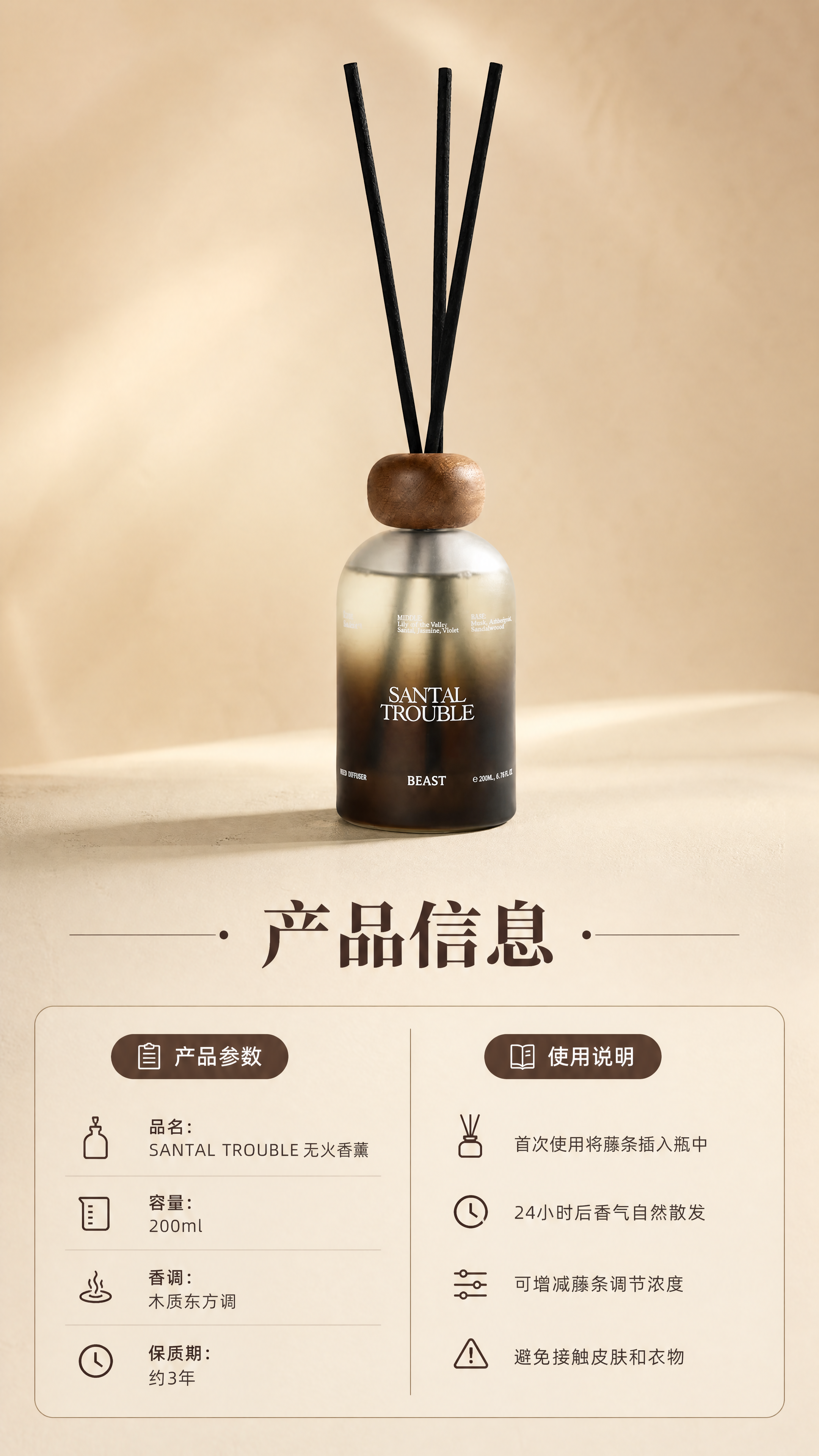 [商品] 使用【图1】SANTAL TROUBLE 檀木无火香… - 图片创意预览