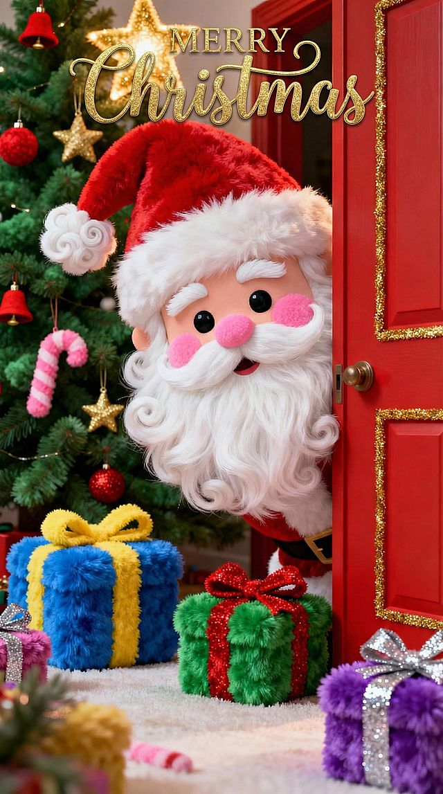 用英文字写上圣诞快乐。金字