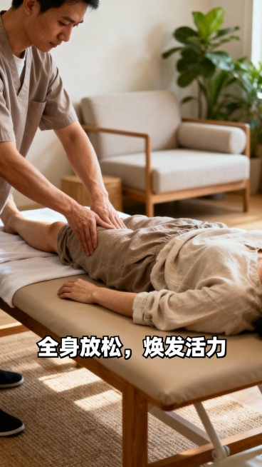 生成50张上门推拿图片，图片可以加一些文字预览效果