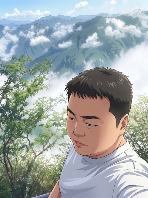 保持人物和风景构图不变，将图片转换为动漫风格，图片大小保持不变预览效果
