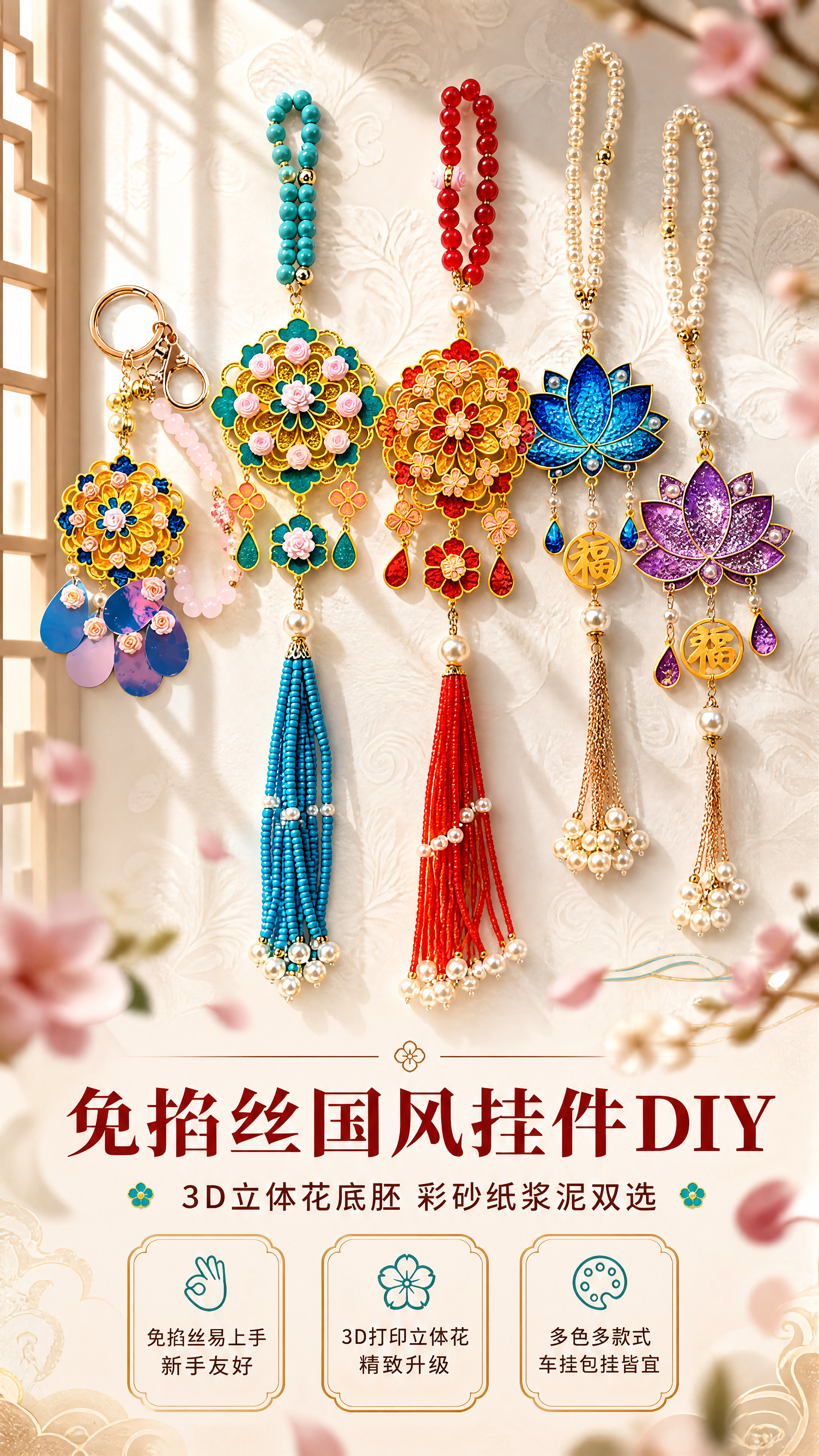 [商品] 使用【图1】【图3】【图8】多款免掐丝DIY挂件成品… - 图片创意预览