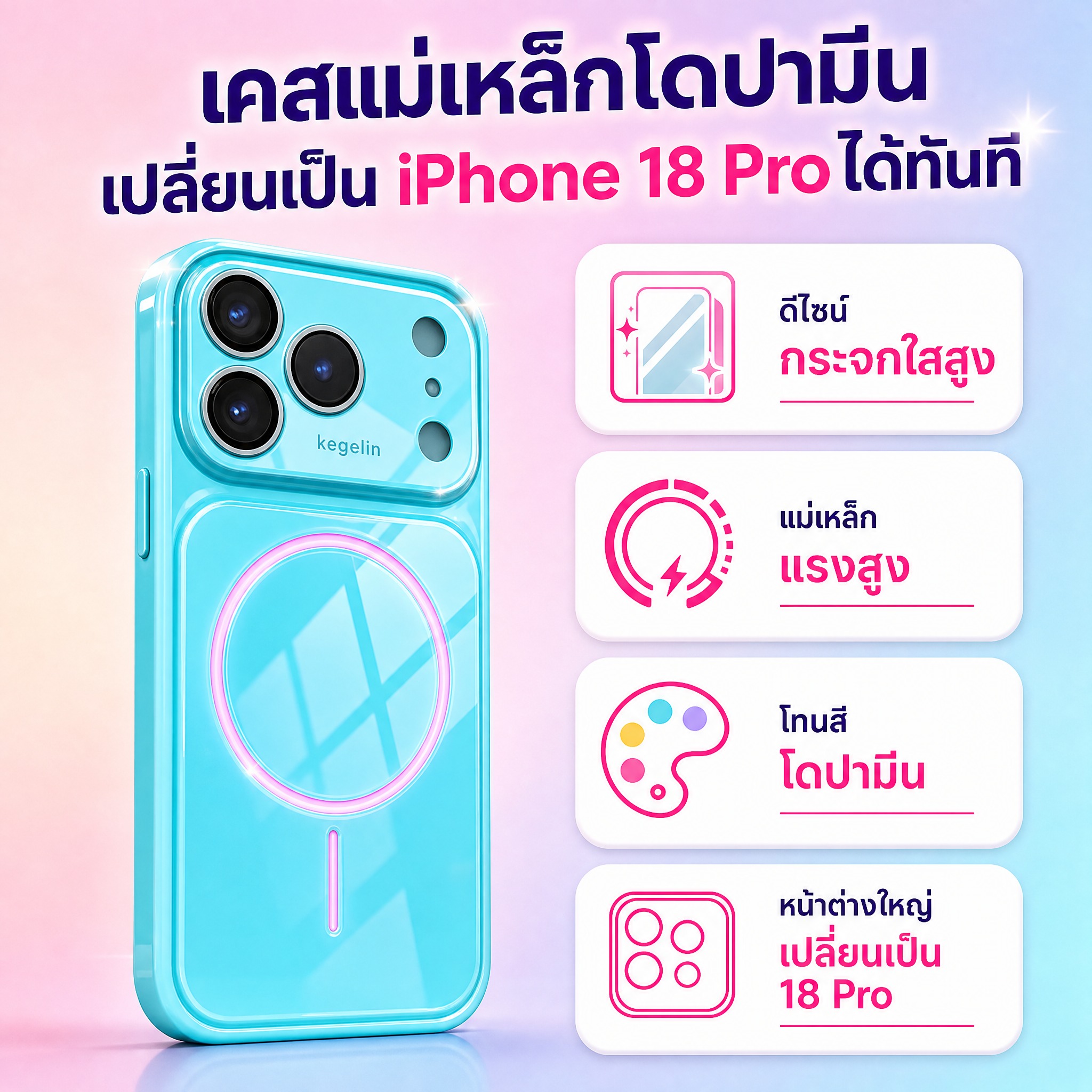 [主图-2] 核心价值总览，秒变iPhone 18 Pro设计… - 图片创意预览