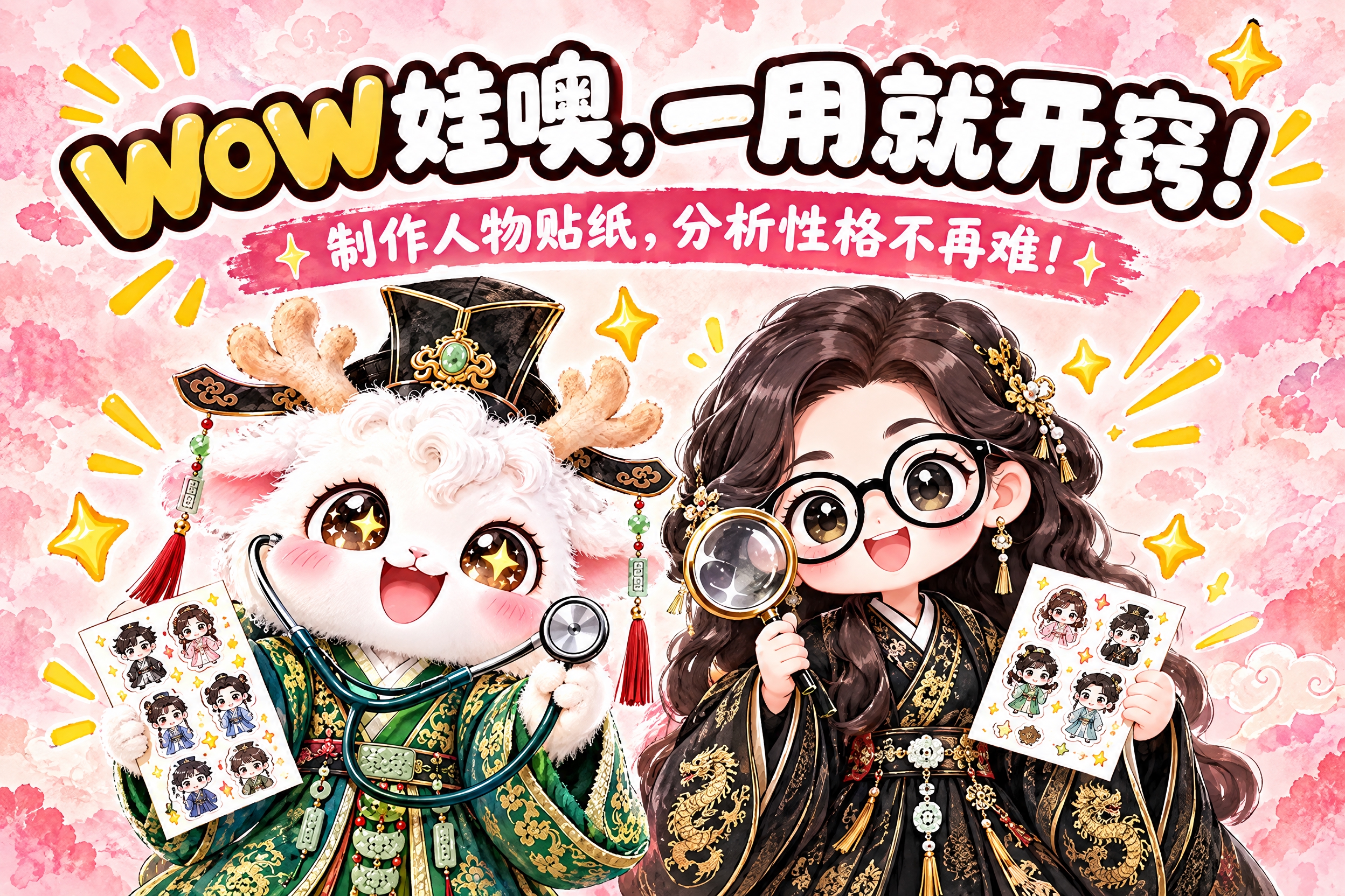 横版6寸比例的结尾页设计，大标题为"wow娃噢，一用就开窍！"… - 图片创意预览