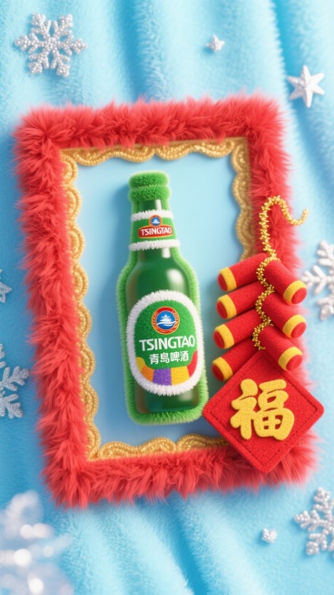 青岛啤酒拜年照片预览效果
