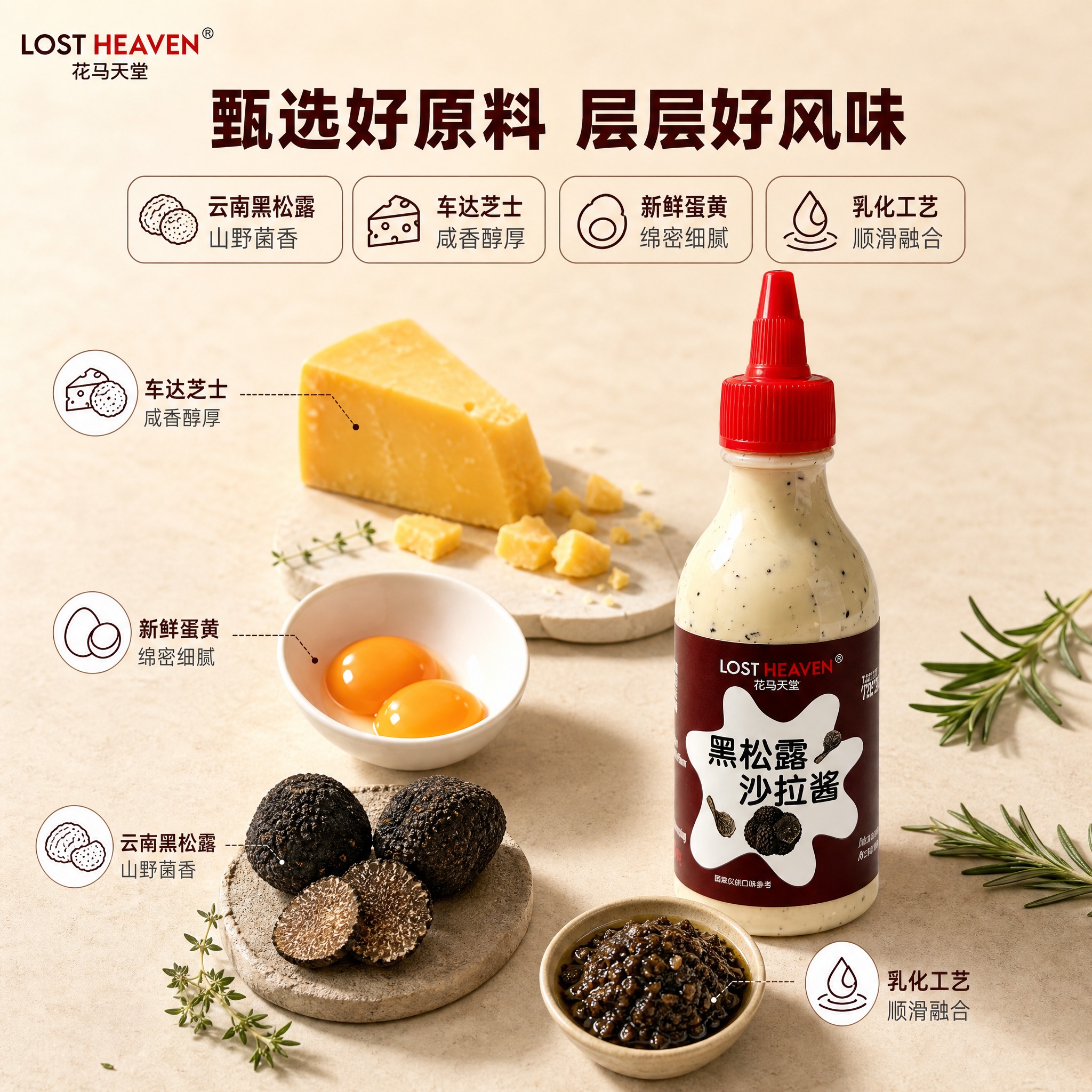 [主图-2] 核心卖点图，核心任务是展示产品四大核心原料与工艺… - 图片创意预览