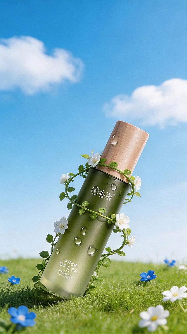 露珠融合到产品上，少量大小错落