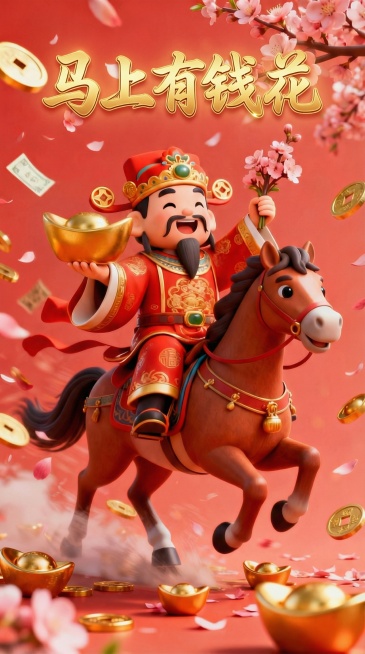 加入文案“马上有钱花”，画面背景提亮，预览效果