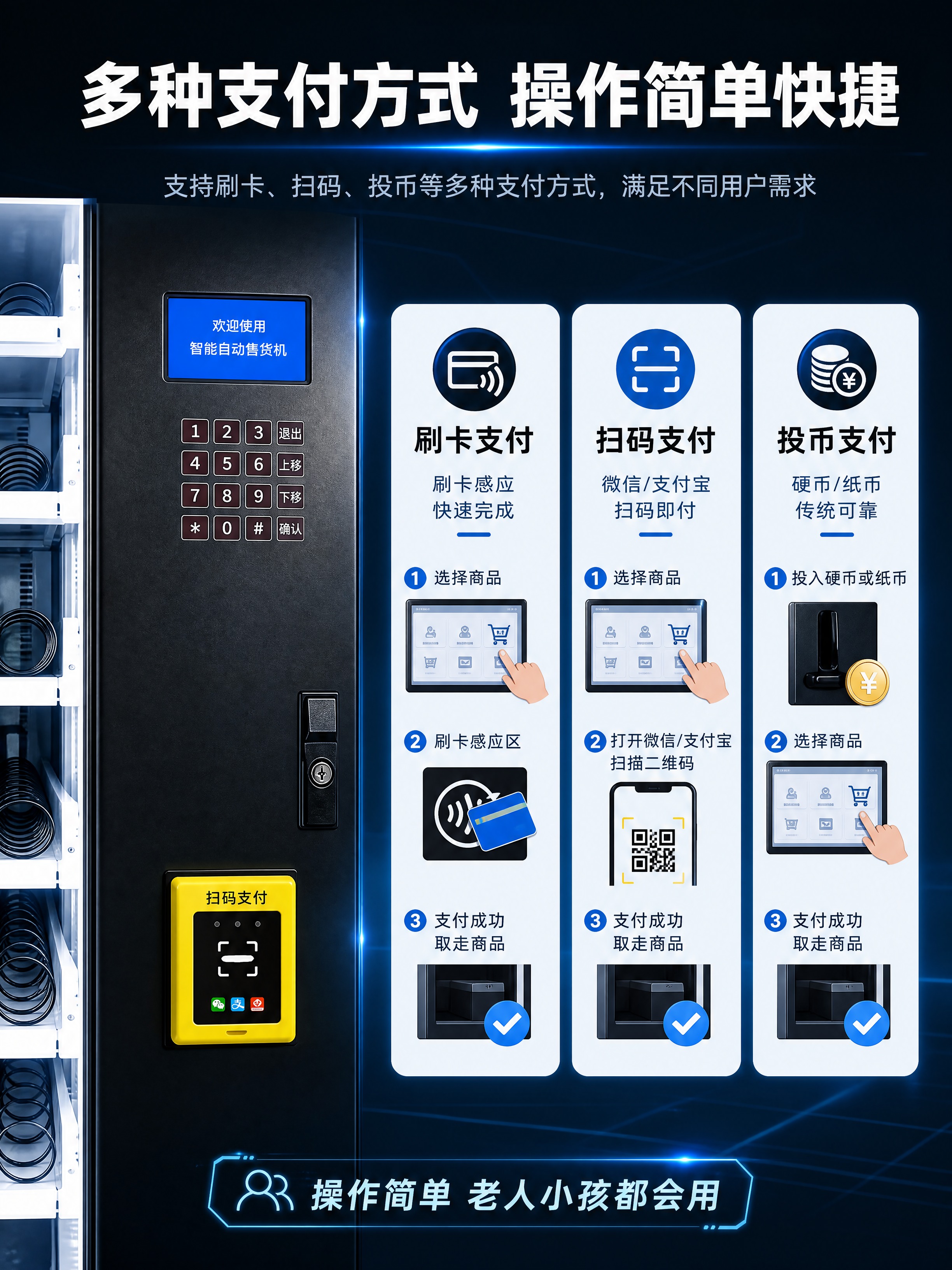 [商品] 使用【图1】弹簧货道款智能自动售货机操作区局部；保留… - 图片创意预览