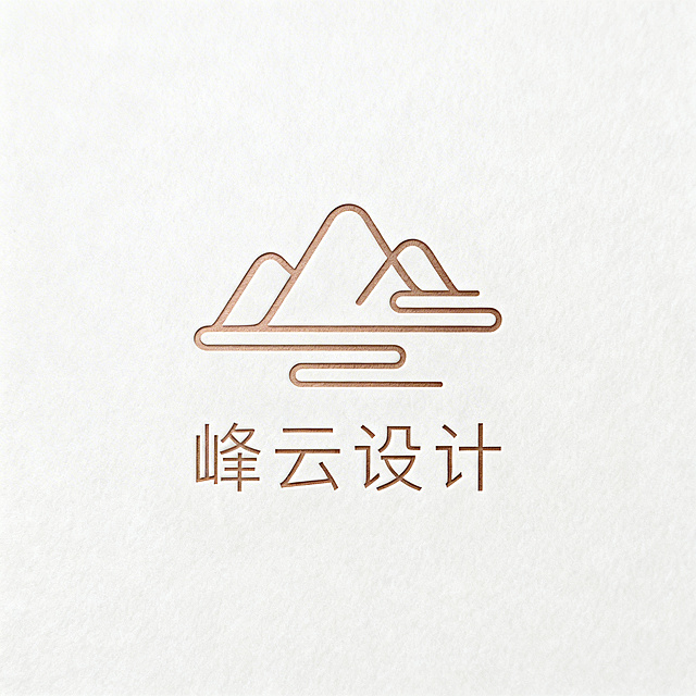 帮我设计一个logo是室内设计的行业内容是下面括号里的字（峰云设计）