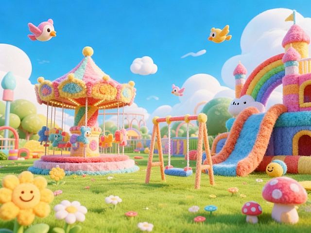 毛绒绒的游乐场想不想来抱一抱