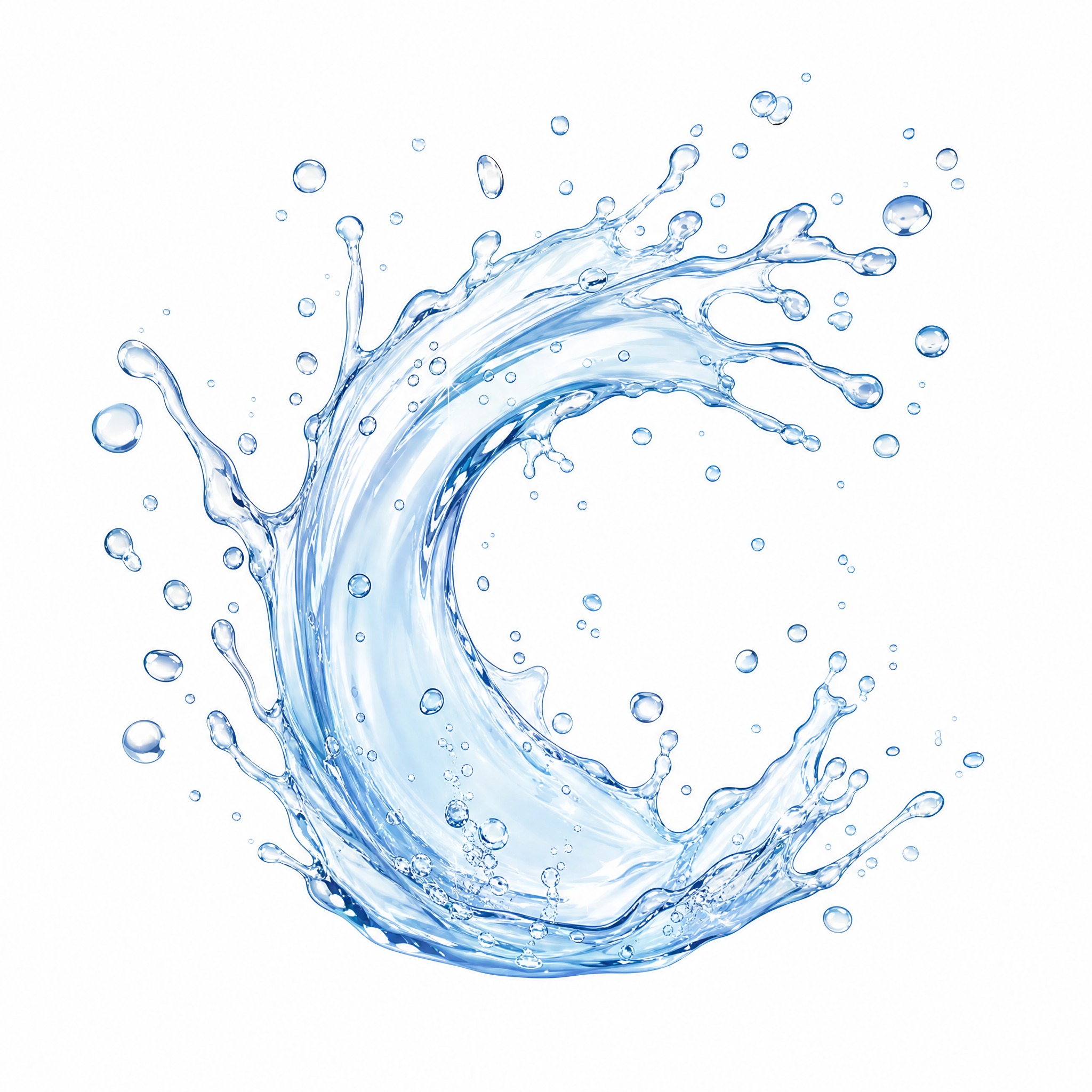 White background, a single wate… - 图片创意预览