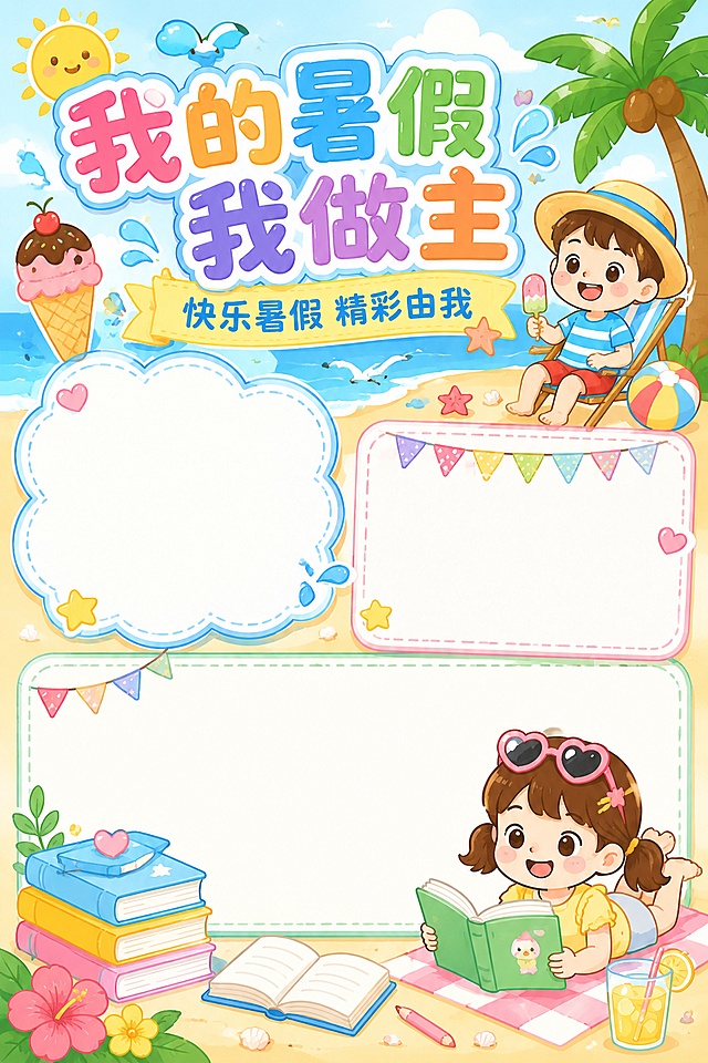 小学生暑假手抄报模板