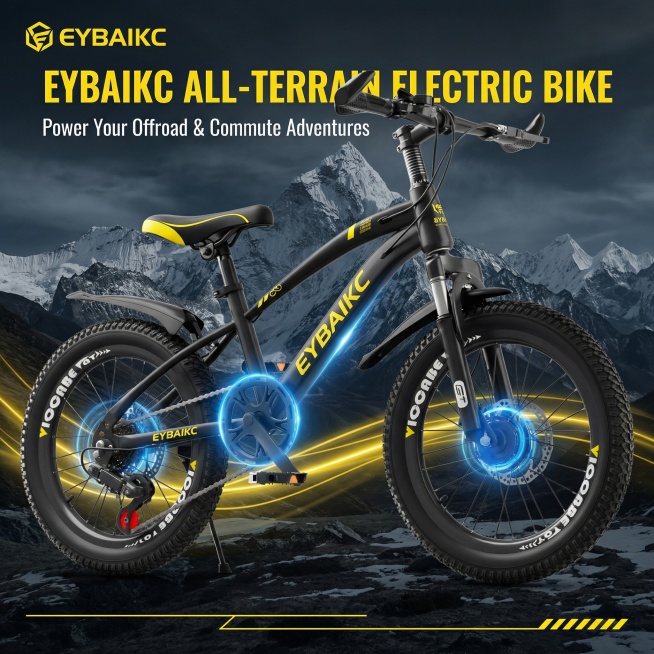 Create a 1:1 ratio Instagram/TikTok/Pinterest story graphic, strictly restore the EYBAIKC electric b预览效果
