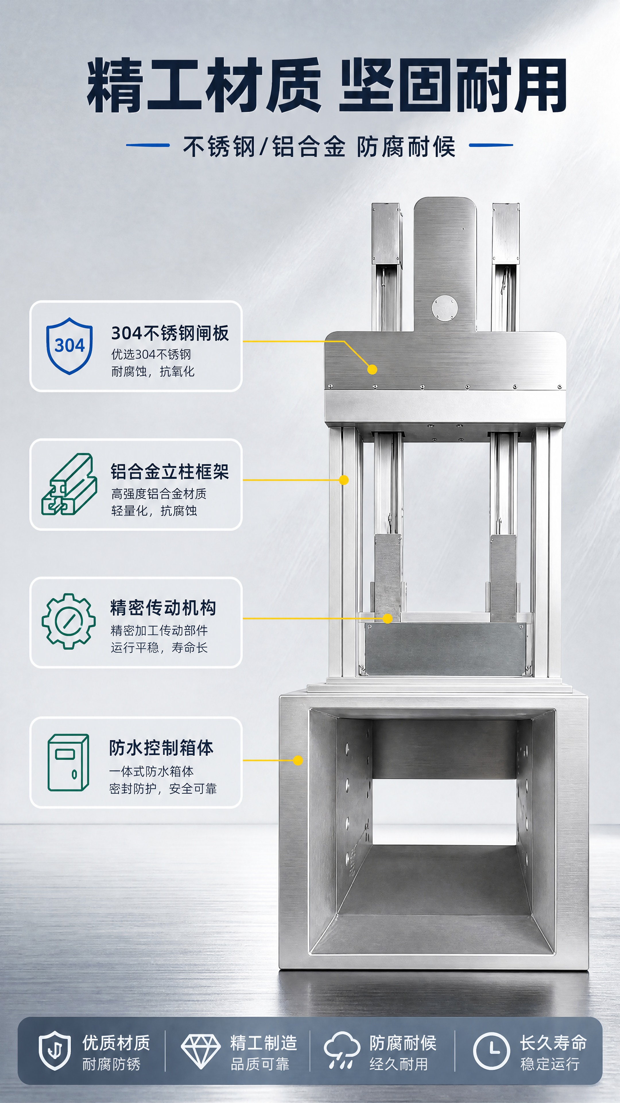 [商品] 使用【图8】不锈钢一体式闸门白底图；保留不锈钢材质、… - 图片创意预览