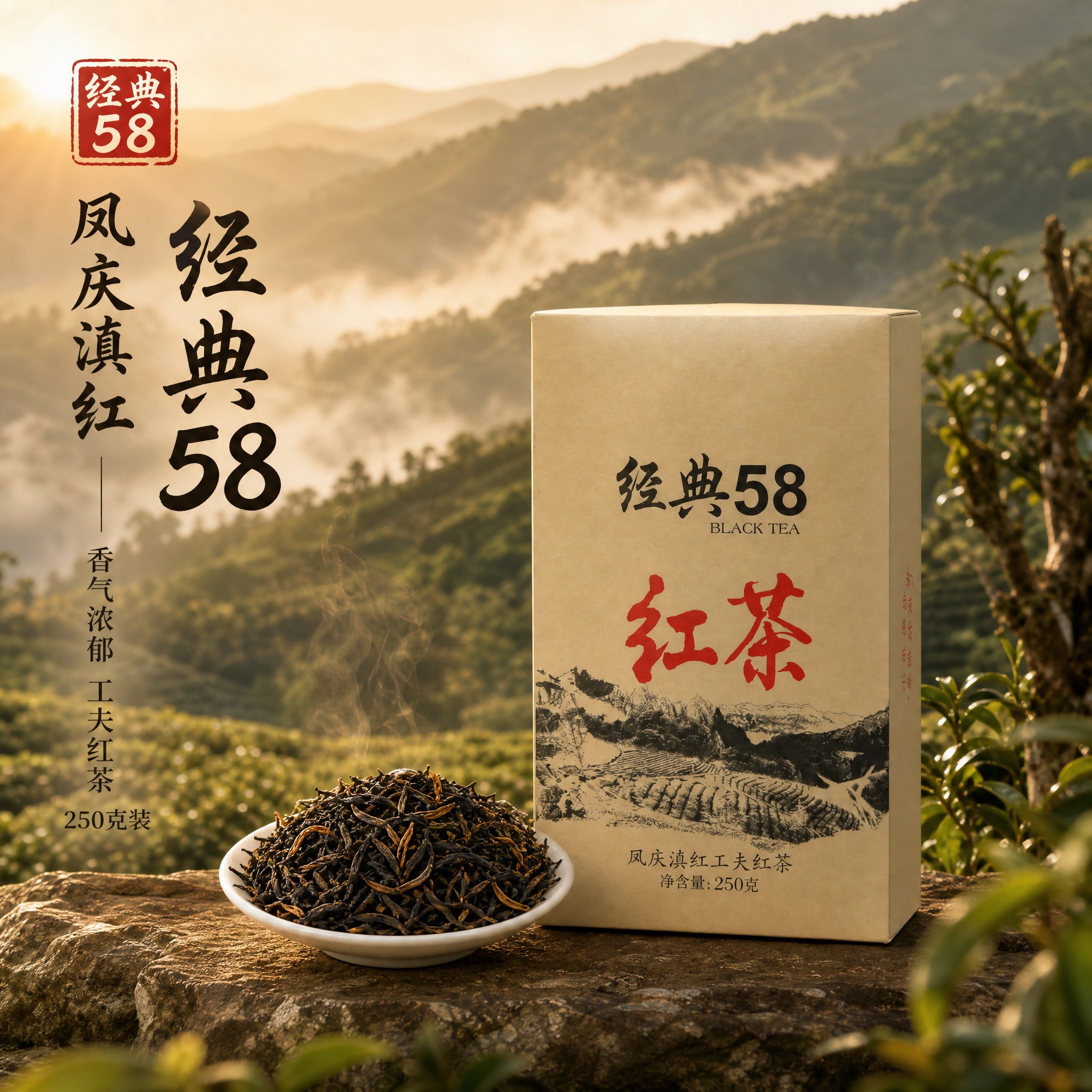 [主图-1] 凤庆滇红经典58红茶 首图点击率 大气国风品质感… - 图片创意预览