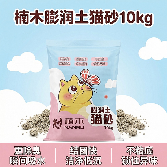 我的产品是猫砂，用我提供多产品图帮我做10张拼多多用的主图