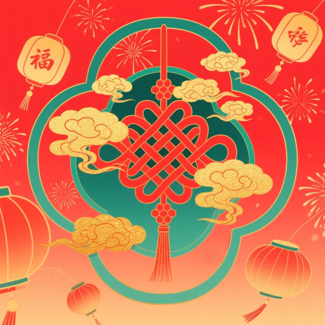 元旦快乐，新年快乐，生成新年的喜庆图片预览效果