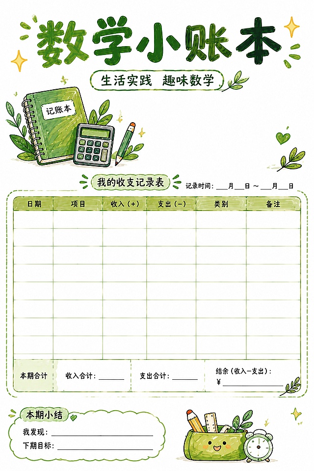 「图片1」 参考此图风格 ，创意暑假，五升六，马克笔风格，白底手绘风，尺寸210*297，寄语篇，创意暑假主题总览 ，暑你精彩暑你博学，故事背诵，数学篇小账本，英语篇，劳动篇，暑你健康暑你神奇，一周天气记录，阅读记录卡附件，总结篇 12张