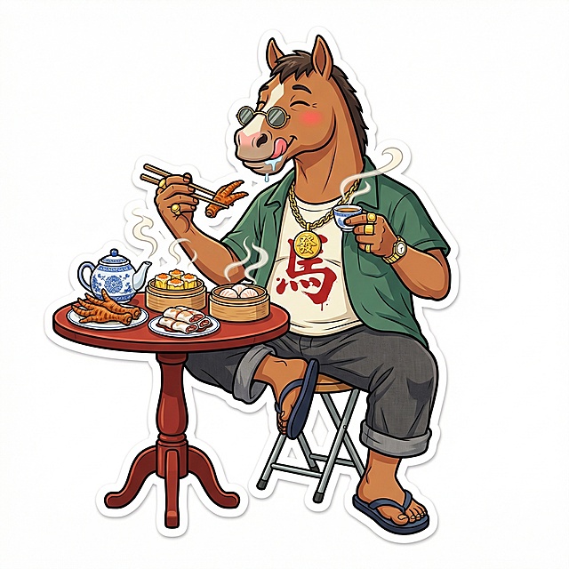 它叫马其林，广东人嘴刁，最爱寻觅街头美食。这个名字瞬间把一个“爱吃、懂吃”的房东形象立住了。更是最懂一盅两件、喜欢“得闲饮茶”，也是最懂人间烟火的街头哲学家。灵感源于大湾区街头最常见的“隐形富豪”。他们穿着几十块的人字拖，挎着编织袋，腰间却挂着整栋楼的钥匙。