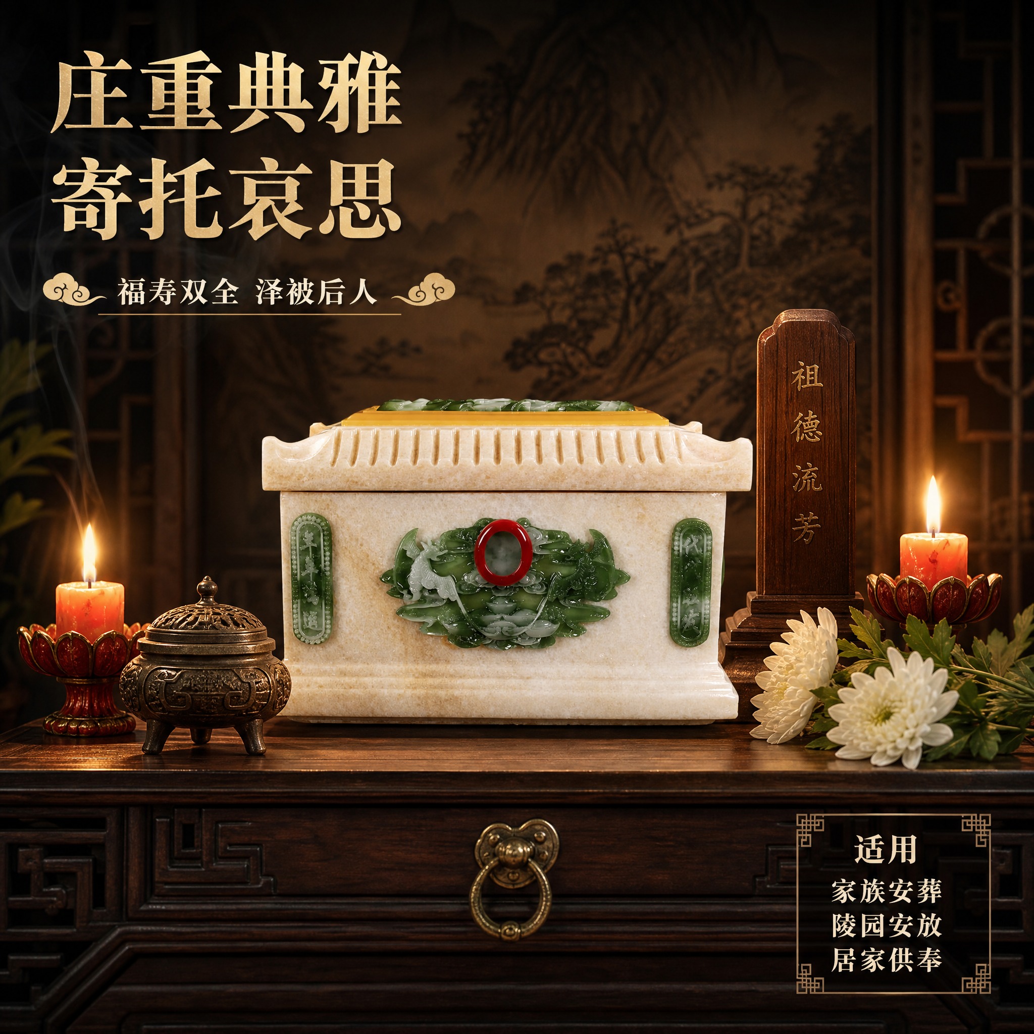[主图-4] 场景与体验：中式禅意供奉场景，展示产品在真实使用… - 图片创意预览