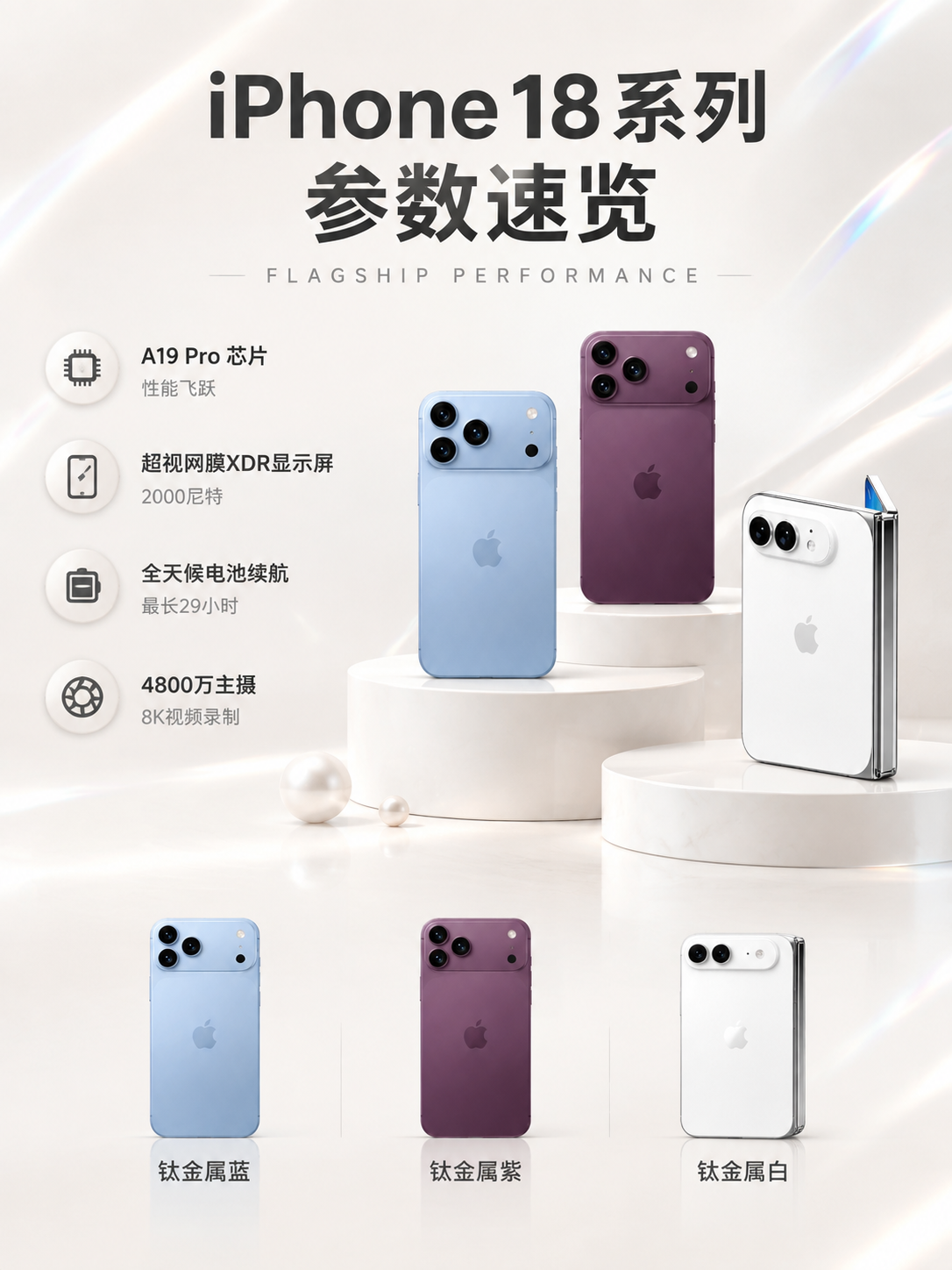 3:4竖版商业数码海报，奶白色纯色浅背景，细腻哑光珠光质感，淡… - 图片创意预览