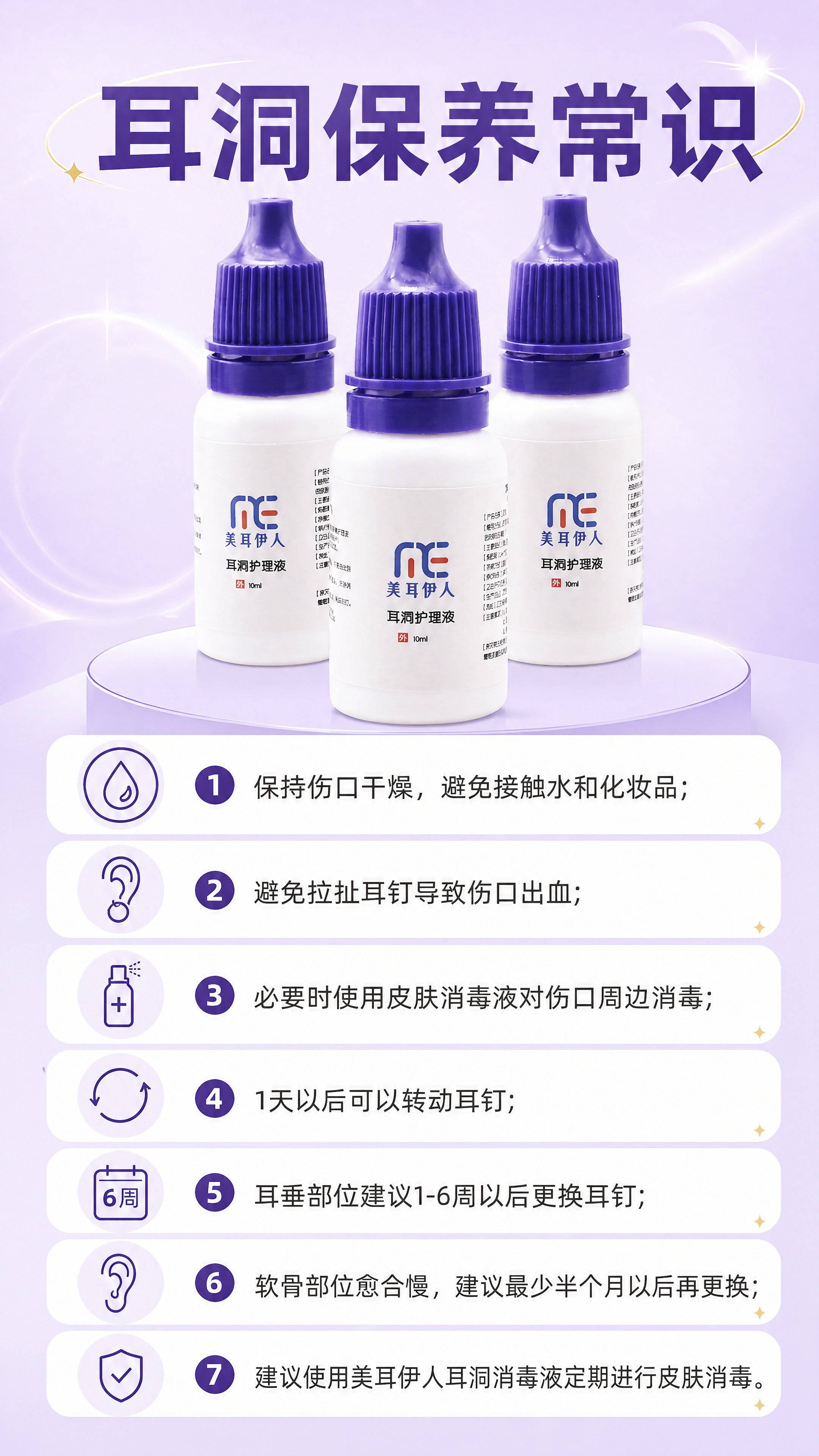 [商品] 使用【图5】三瓶耳洞护理液组合；保留紫色瓶盖、白色瓶… - 图片创意预览