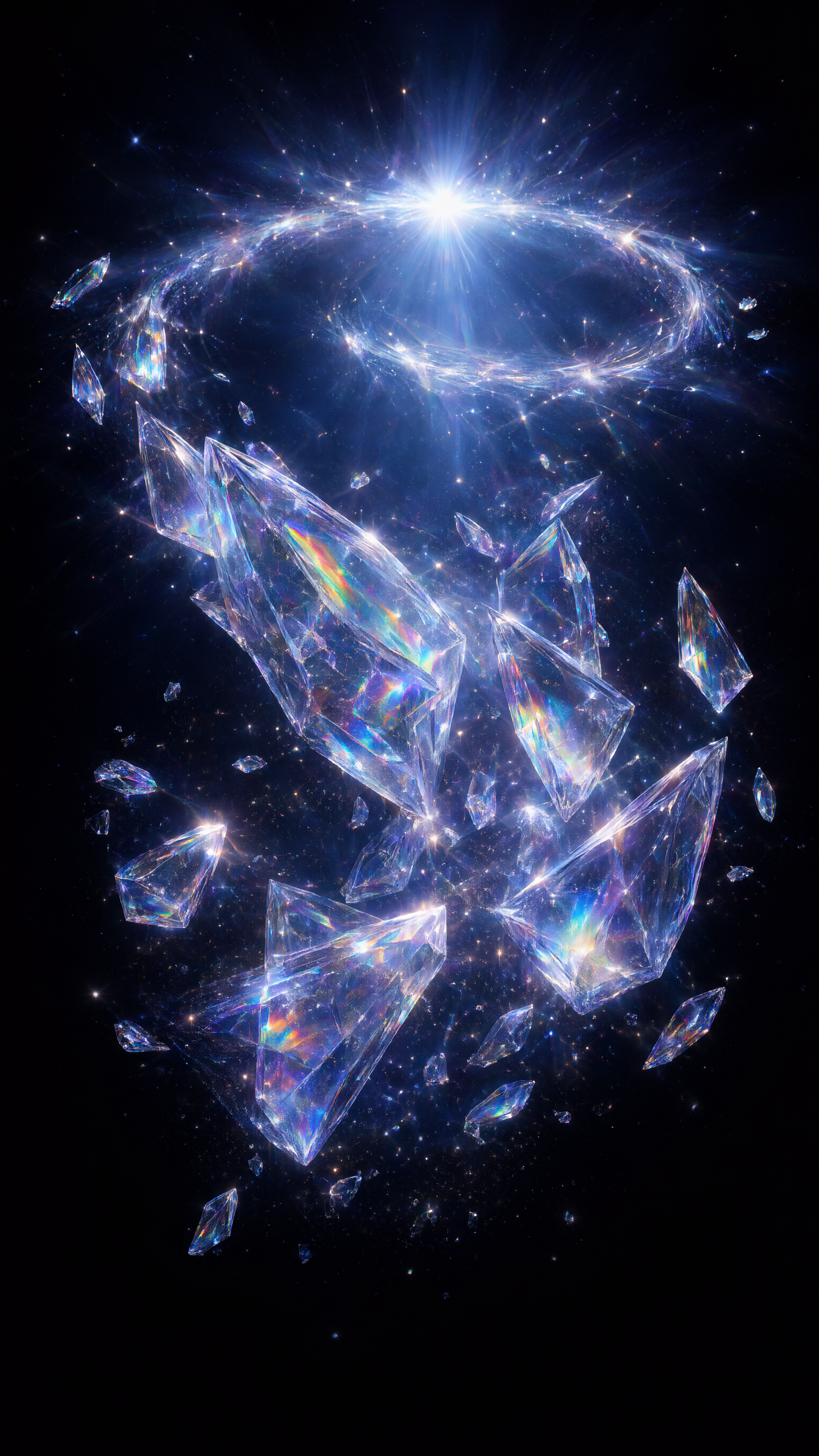 图生图：参考这张图的宇宙水晶能量风格，重新生成画面内容，制作一… - 图片创意预览