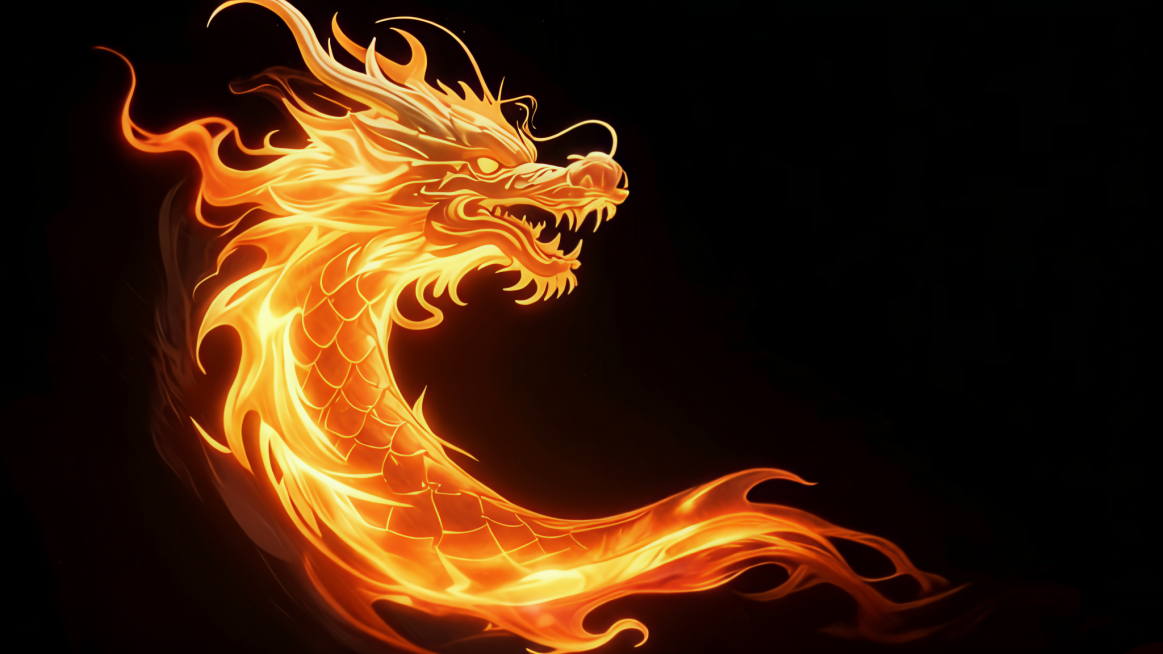 保留图中的龙造型，去除文字武易归来，其他不变预览效果