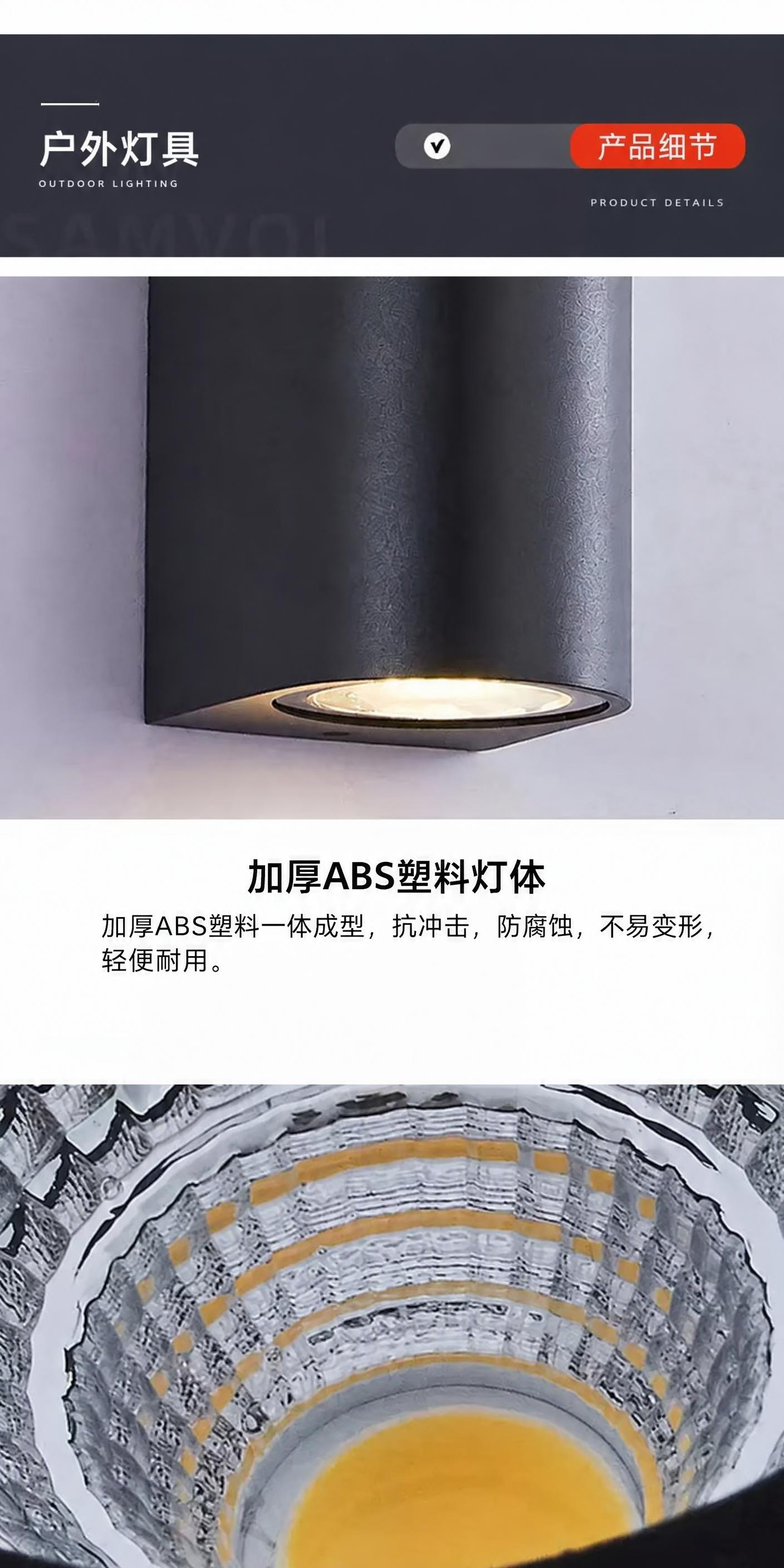 将图中“加厚铝材灯体”文字替换为“加厚ABS塑料灯体”，下方说… - 图片创意预览