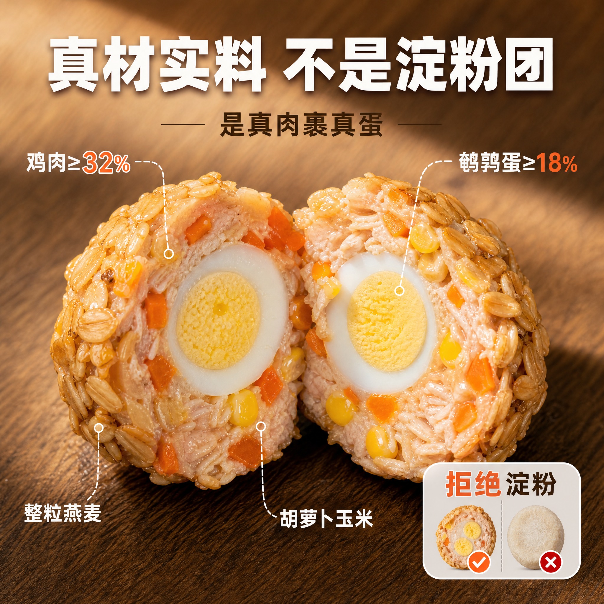 [主图-2] 真材实料不是淀粉团 成分卖点图 [统一基调] 国… - 图片创意预览
