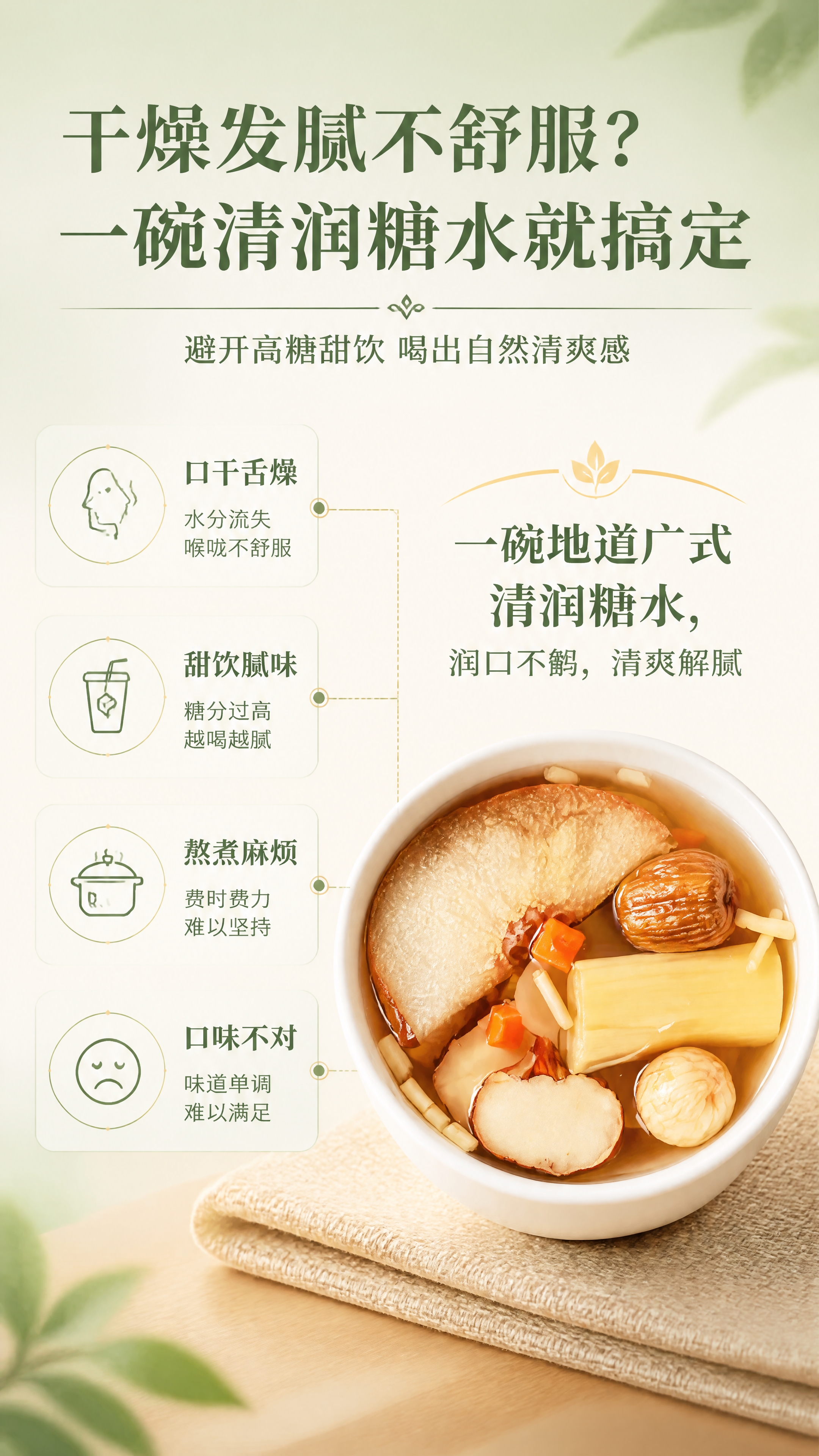 [商品] 使用【图3】碗装竹蔗茅根马蹄水成品；保留碗中食材（雪… - 图片创意预览