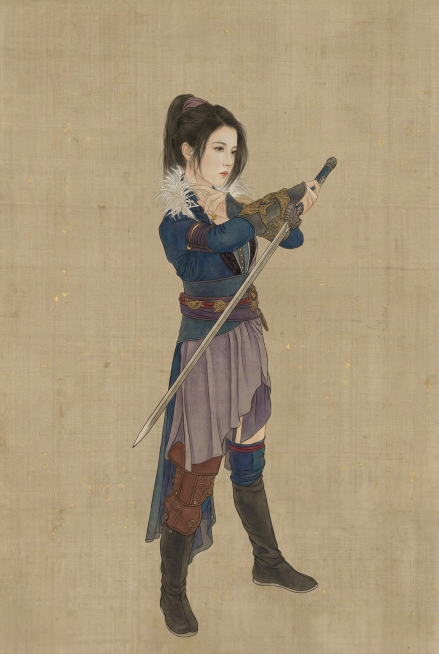 把参考图生成唐代工笔画预览效果