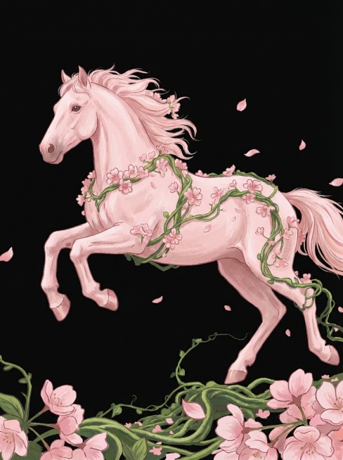 马改为插画版的淡粉色预览效果