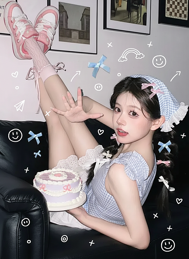 给图1加上图2这种手绘风格的涂鸦，效果卡通日常