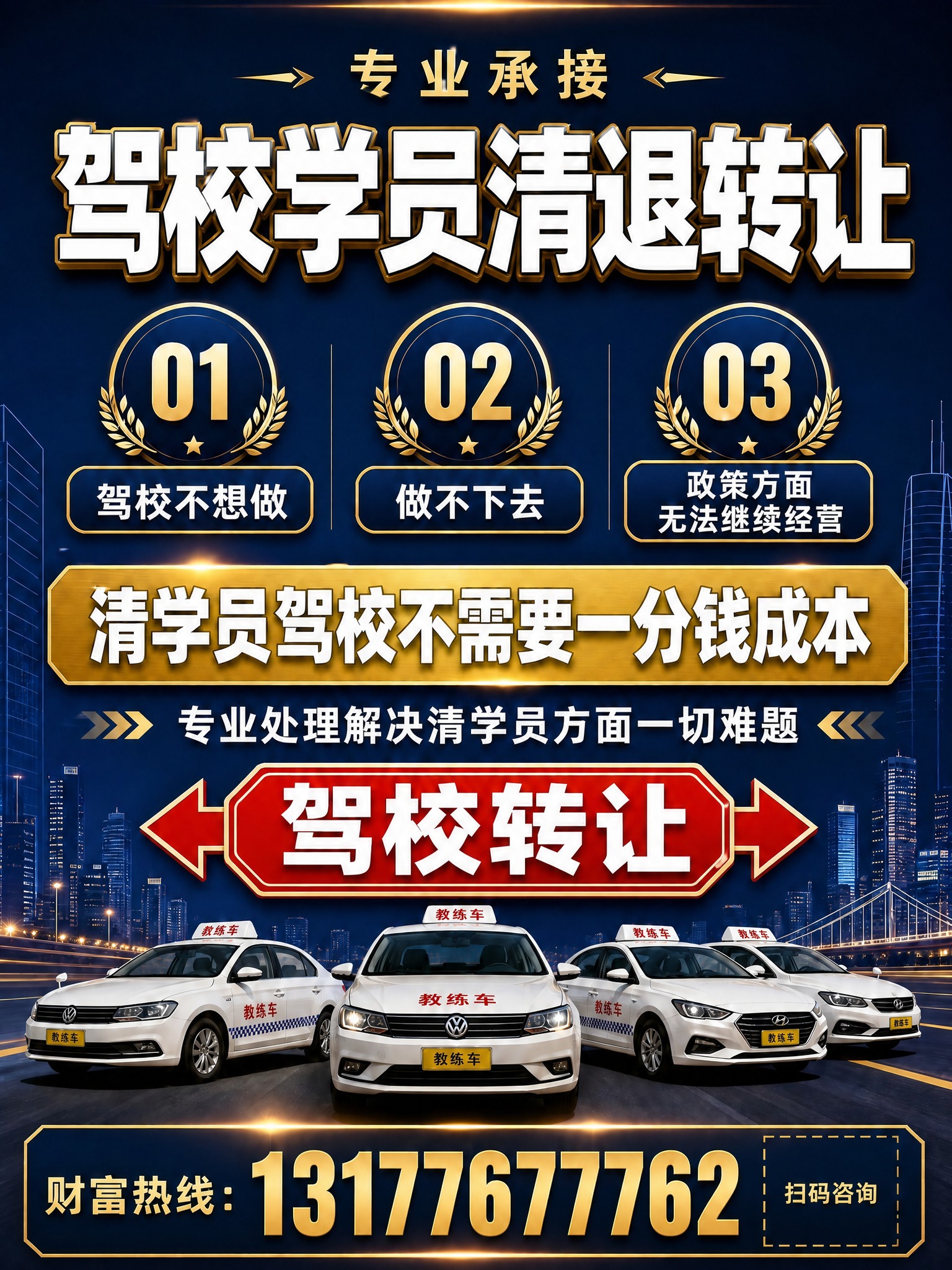 在参考图基础上修改：保持整体深蓝金风格、所有文案内容、三个序号… - 图片创意预览