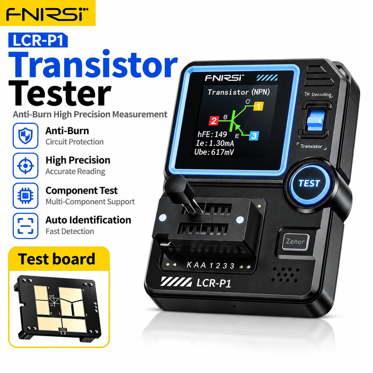 [单张主图] FNIRSI LCR-P1 晶体管测试仪，爆款促… - 图片创意预览