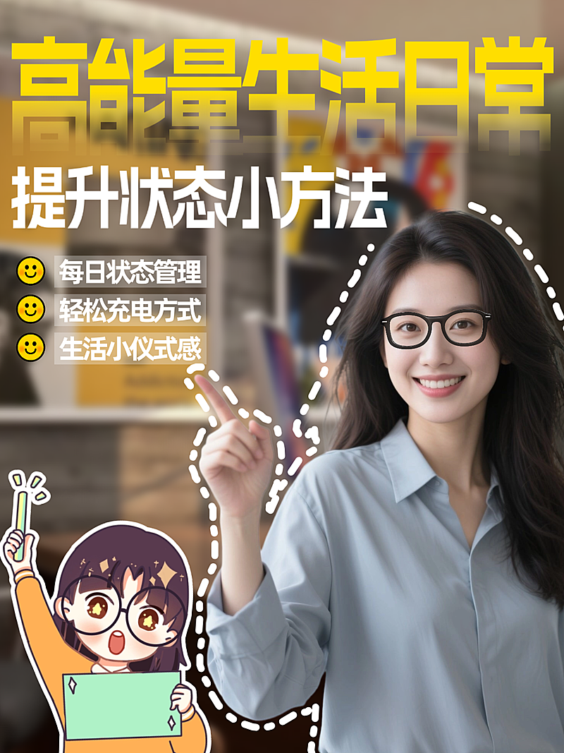 高能量生活日常爆款吸睛大字小红书封面