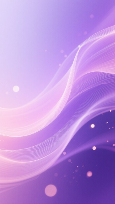 紫色渐变背景，融合浅紫、粉紫与深紫层次，柔和的光线效果，带有梦幻光斑和流动感的线条纹理，整体呈现朦胧浪漫的视觉氛围，色调统一且富有层次感，适合作为背景使用的抽象色彩设计。预览效果
