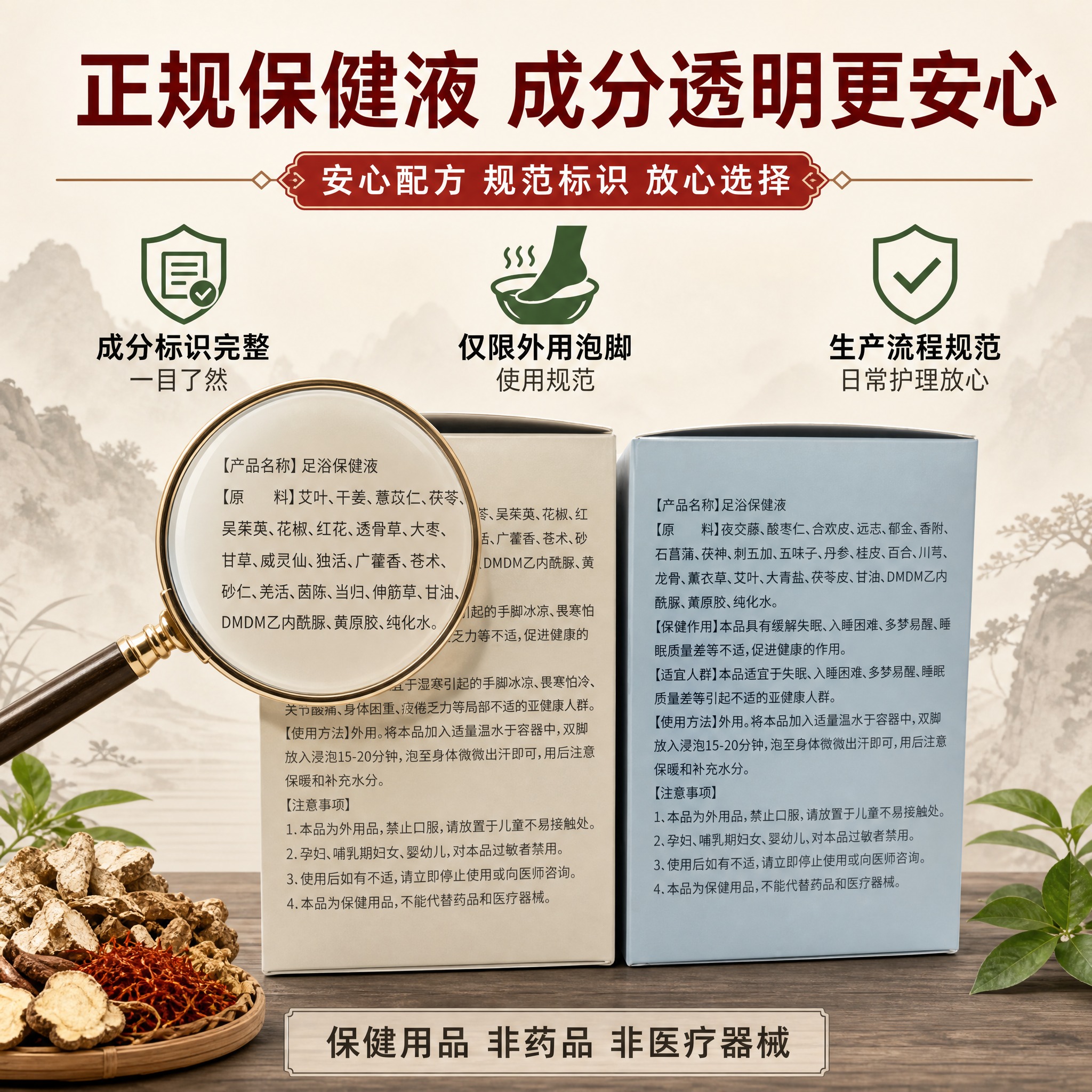 [主图-5] 正规保健用品安心卖点，突出成分透明、标识完整、外… - 图片创意预览