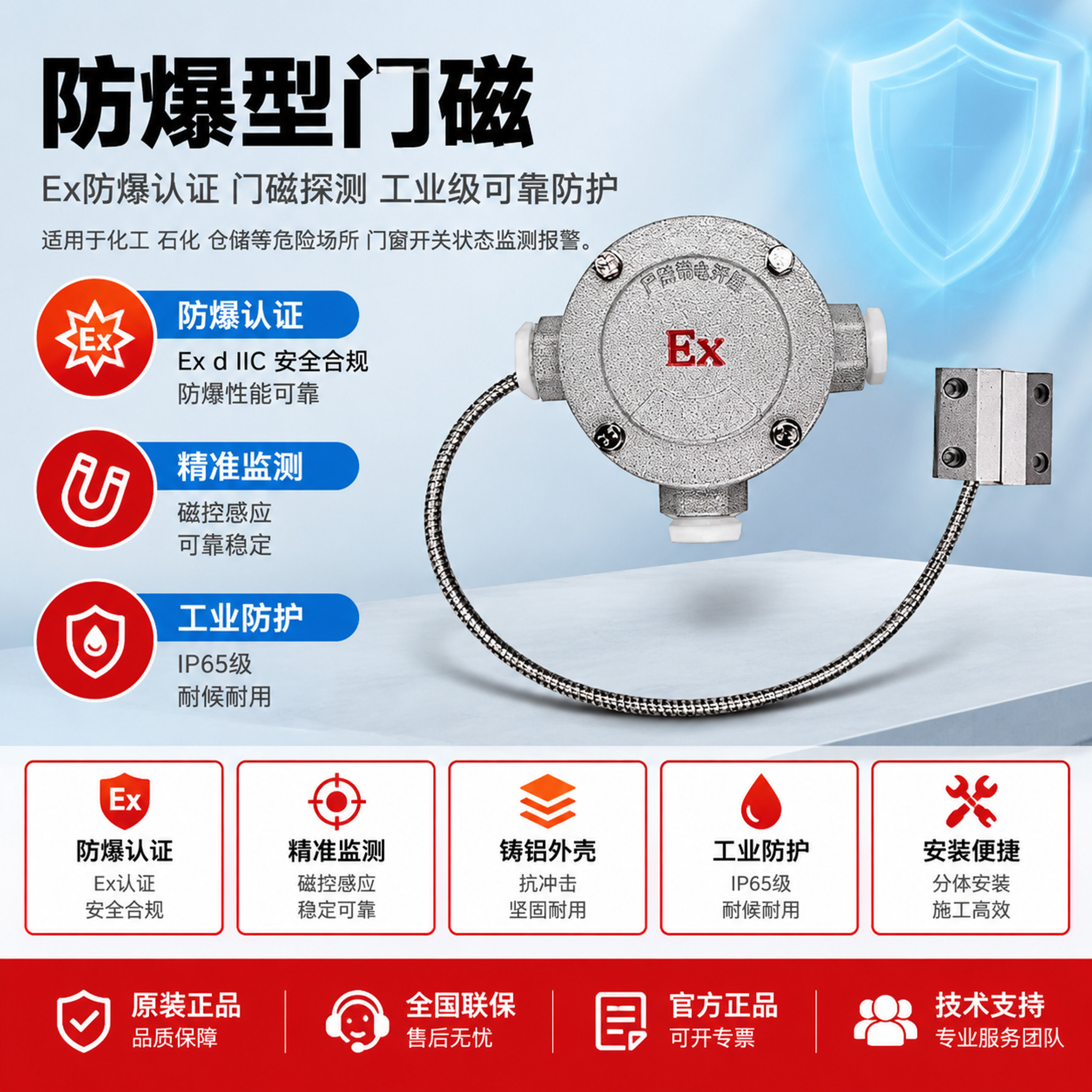 [主图-1] 商品名称：防爆型门磁。主题：按参考模板版式制作，… - 图片创意预览