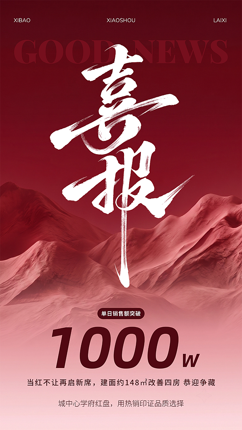 喜报报喜朋友圈手机海报