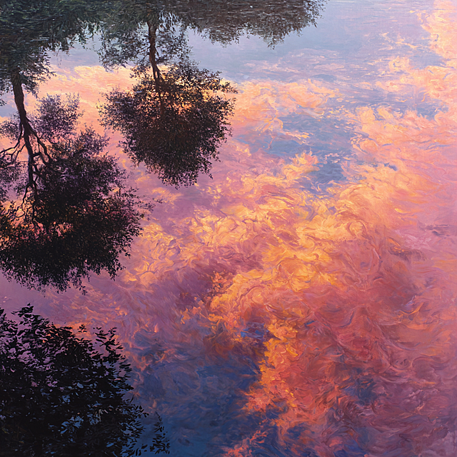 Charles-Victor的作品欣赏，Charles-Victor Guilloux（夏尔-维克多·吉卢），这位法国艺术大师的作品，以其独特的视角和细腻的情感表达，深深触动了每一个观者的心灵。他的作品宛如一扇通往自然与心灵深处的窗户，让人在欣赏中感受到生命的奥秘与美好。吉卢的作品以油画为主，色彩运用尤为独特。他擅长运用粉色与橙黄的交织，创造出一种既生机勃勃又宁静祥和的氛围。粉色如同初放的花朵，洋溢着春天的气息，充满了新生的希望与喜悦；而橙黄则宛如秋日的暖阳，既温暖又沉稳，让人感受到岁月的沉淀与安宁。这种色彩的运用，不仅展现了大自然的神韵，也传达了艺术家对生命的深刻感悟。在吉卢的画布上，天空、水面、树影等自然元素被赋予了新的生命。他通过独特的构图和细腻的笔触，将这些元素巧妙地融合在一起，形成了一幅幅唯美、宁静而又引人遐想的画面。这些作品不仅展现了自然之美，也反映了艺术家对生命、对自然的敬畏与热爱。